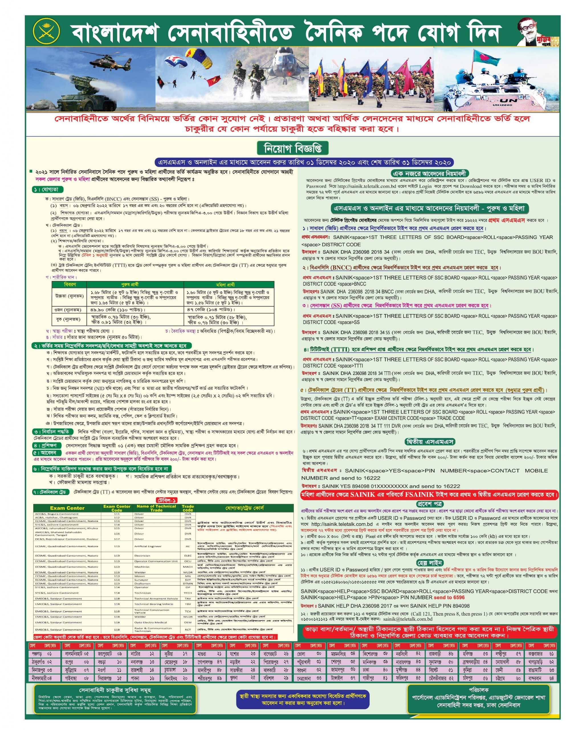 Bangladesh Army Job Circular