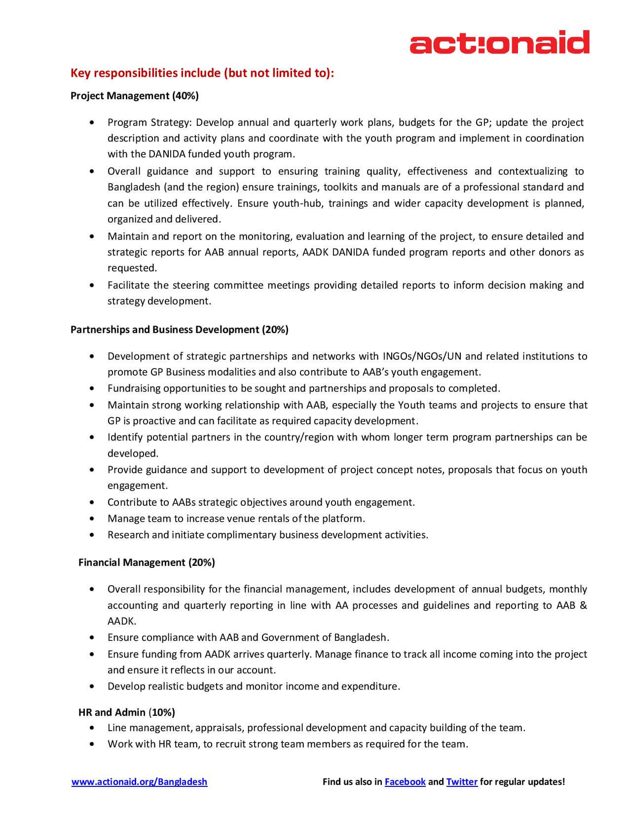 ActionAid Bangladesh Job Circular-2