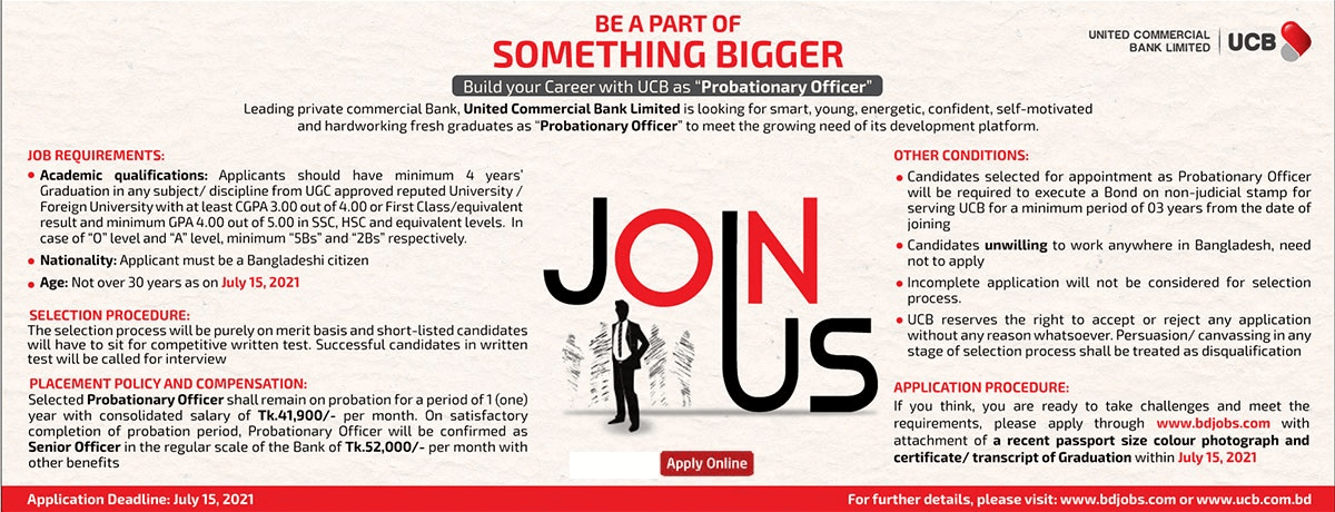 United Commercial Bank Limited Job Circular