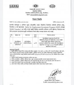 Bnagladesh Jhenaidah TTC Job circular picture