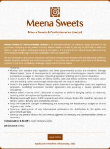 Meena Sweets & Confectioneries Limited circular
