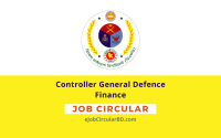 Controller General Defence Finance Job Circular 2022