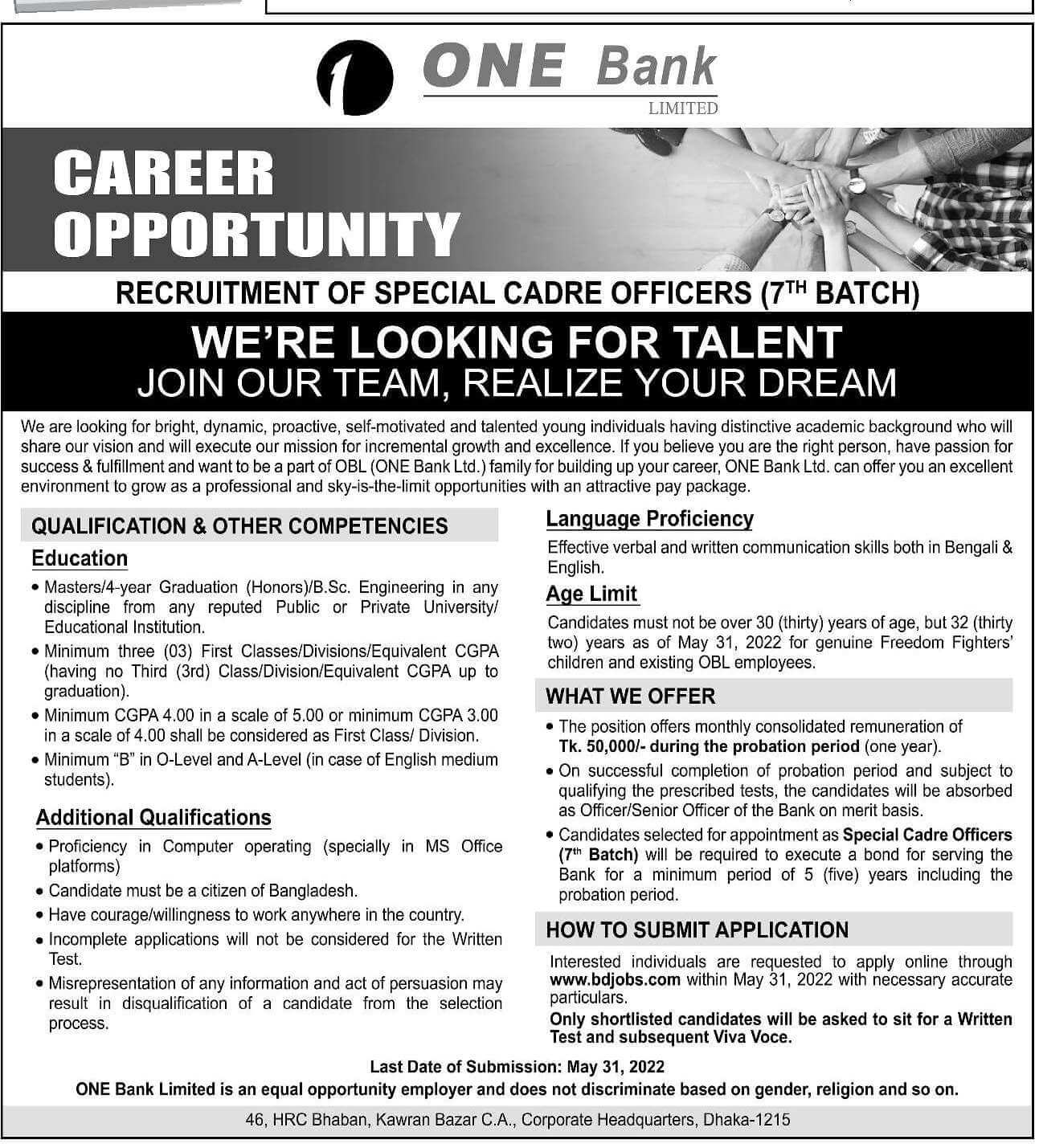 One Pharma Ltd Job Circular