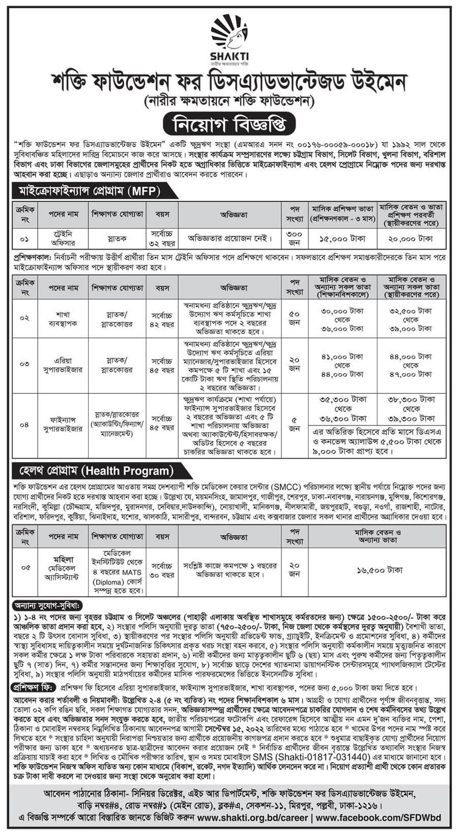 Shakti Foundation Job Circular